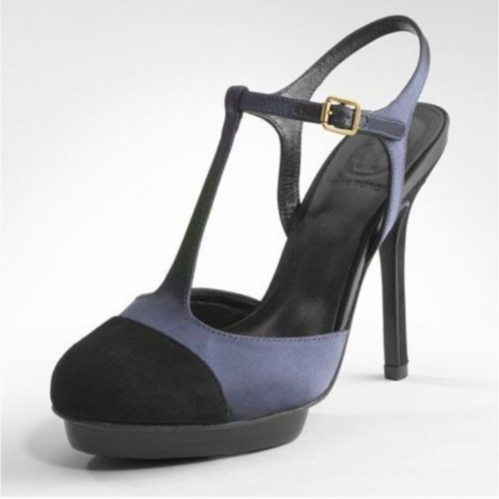 Tory Burch Mandy T-Strap High Heel Pumps Size 8.5